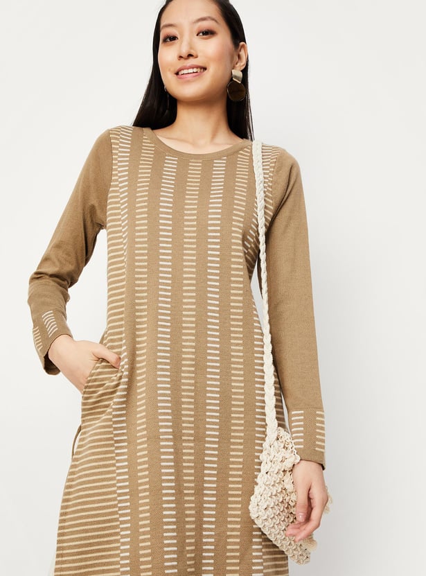 Women Jacquard Winter Kurta