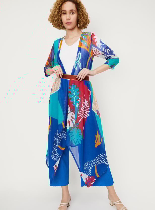 Women Printed Waterfall Shrug