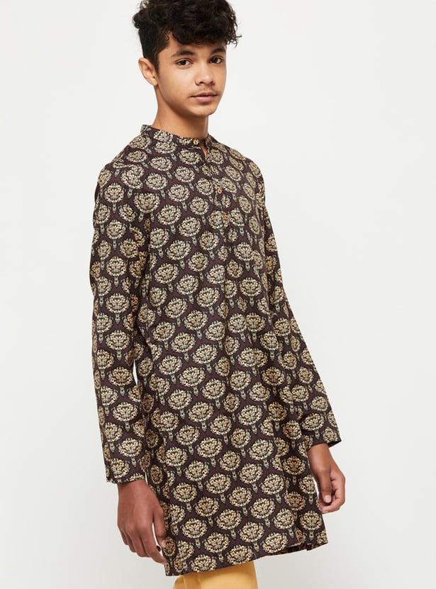 Boys Printed Straight Kurta