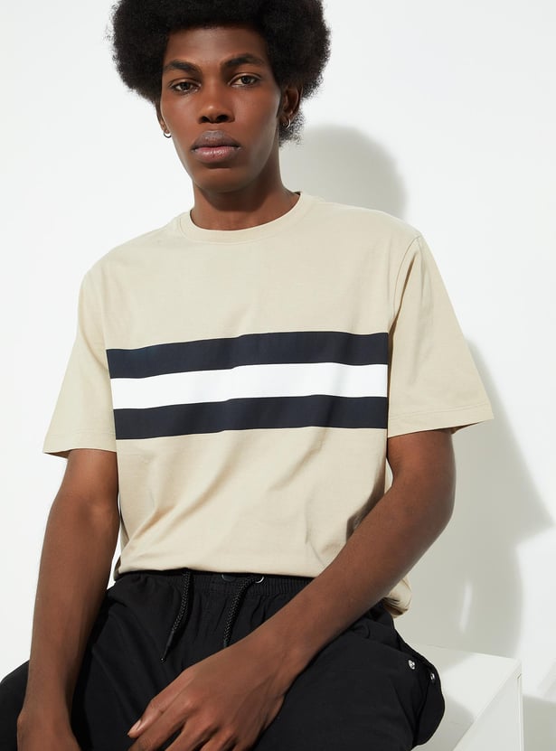 Men Slim Fit Striped T-shirt