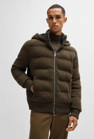 Relaxed-fit wool-blend jacket with Double B monogram